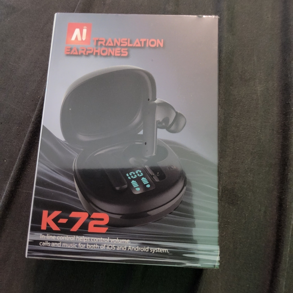 AI K-72 Translation Earphones 5H Music Time Wireless - Captain's Treasure!